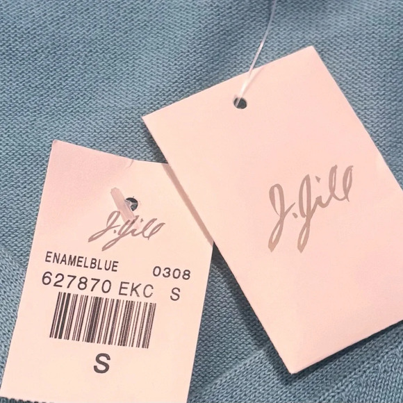 J. Jill NWT Enamel Blue top with Button Details in size small 100% cotton - Picture 14 of 15